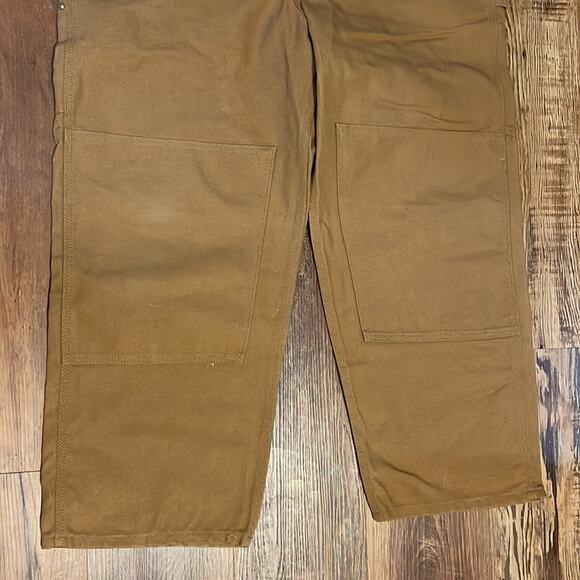 NWOT Carhartt Mens Tan Duck Overalls Men’s Size 42x28 - Picture 4 of 9